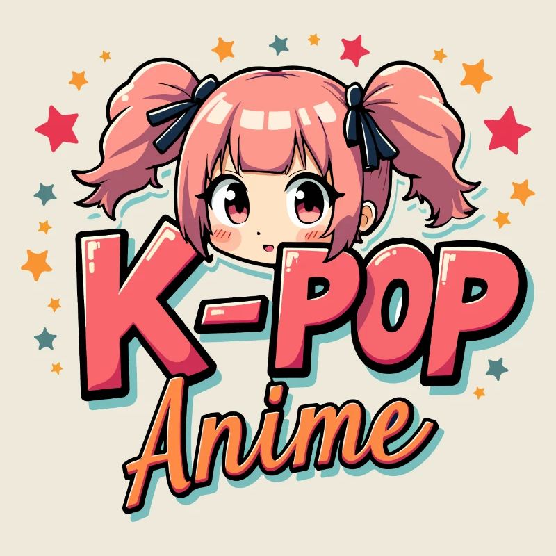K-Pop: süßes Mädchen im Anime-Stil