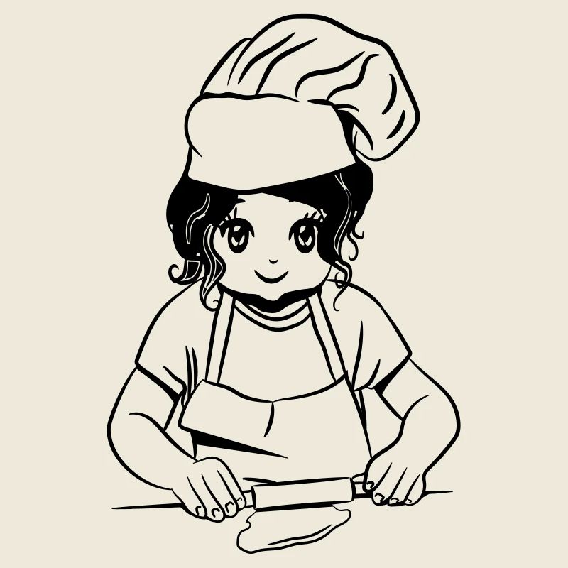 kochen mädchen backen