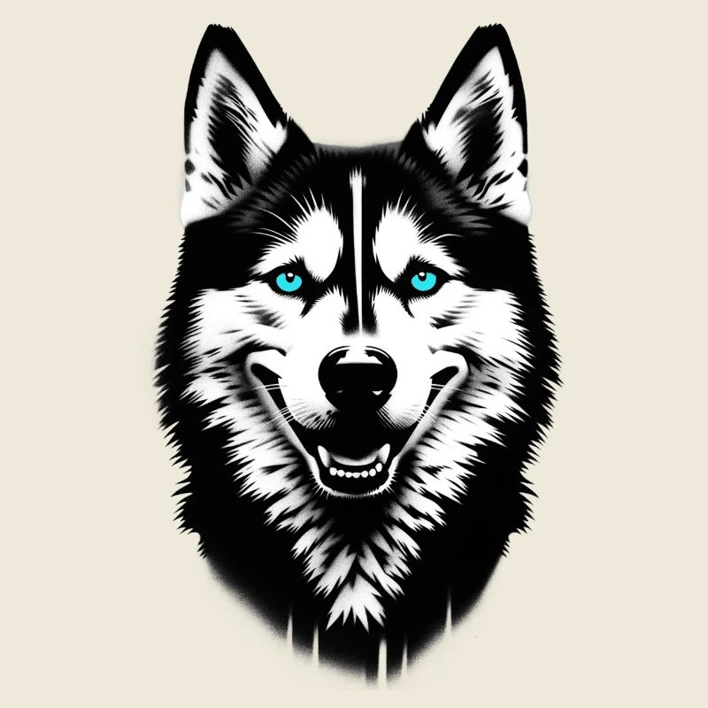 Hundegesicht Husky | Wolf | Wolfshund