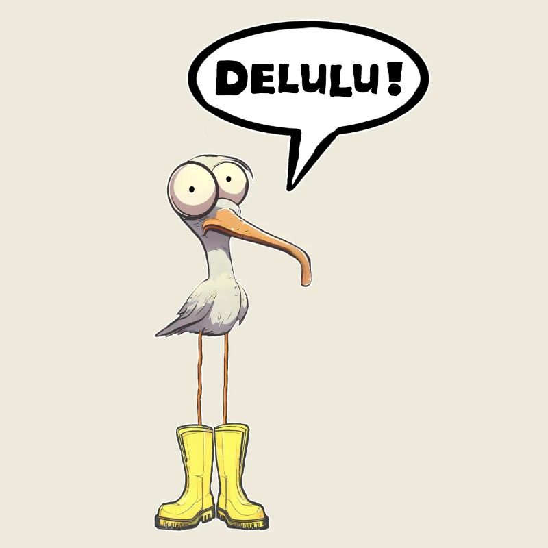 Seagull speech bubble Delulu