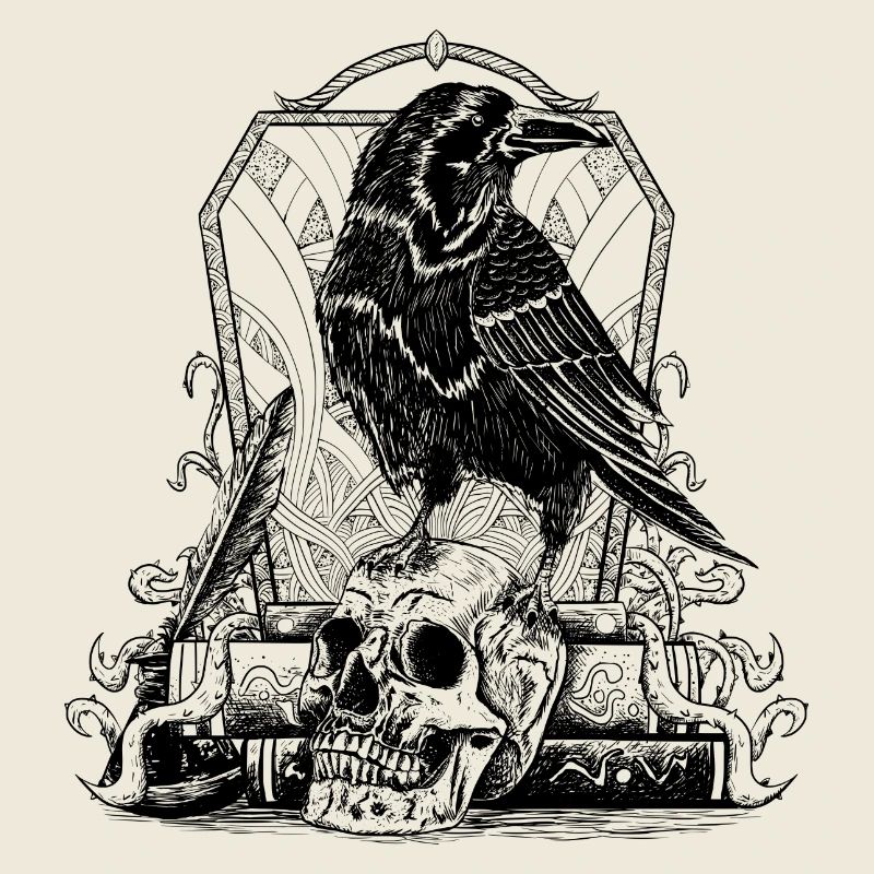 Raven B&W Koszulki