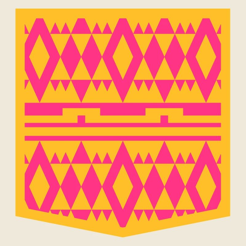 Poche poitrine hippie