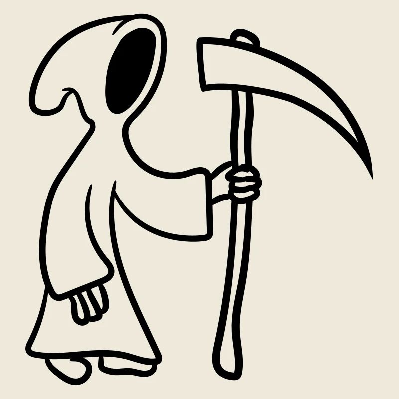 Comic Cartoon Tod mit Sense