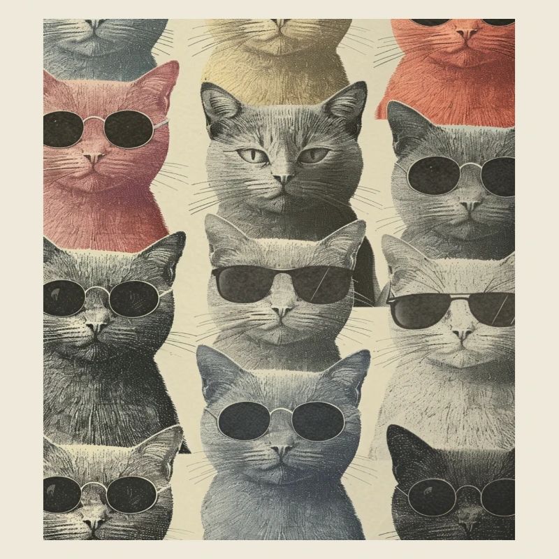 Chats avec des lunettes