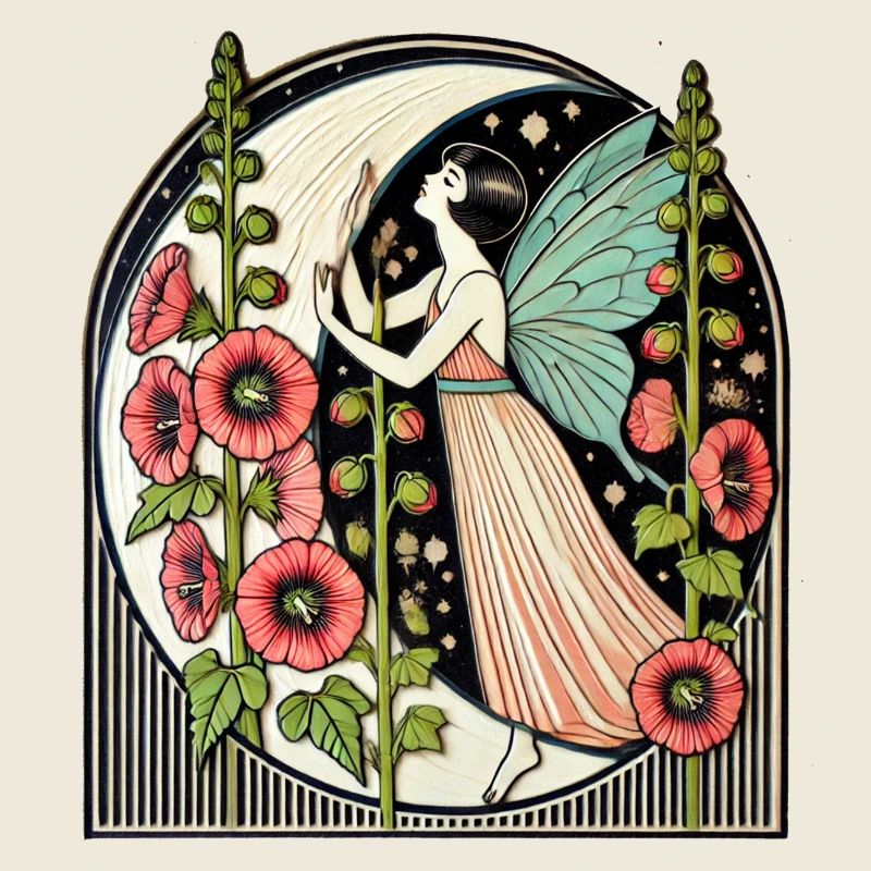 Roses trémières Fée