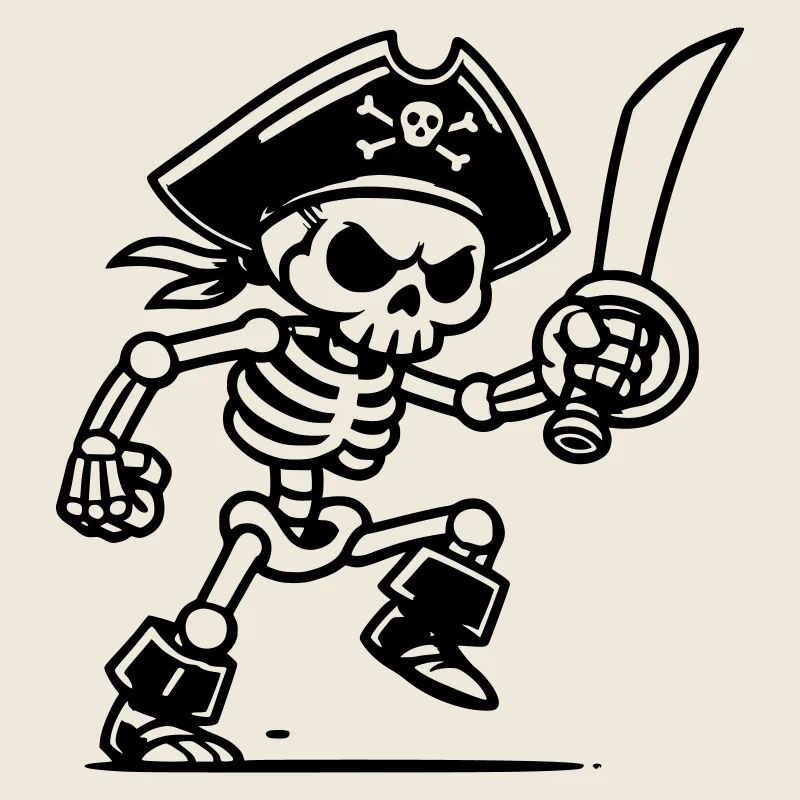 Pirate Skeleton with Saber