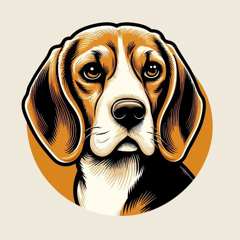 Chien Beagle tête