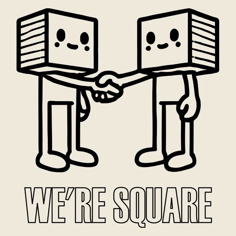 We're Square Unisex T-Shirt - Fun Graphic Tee for