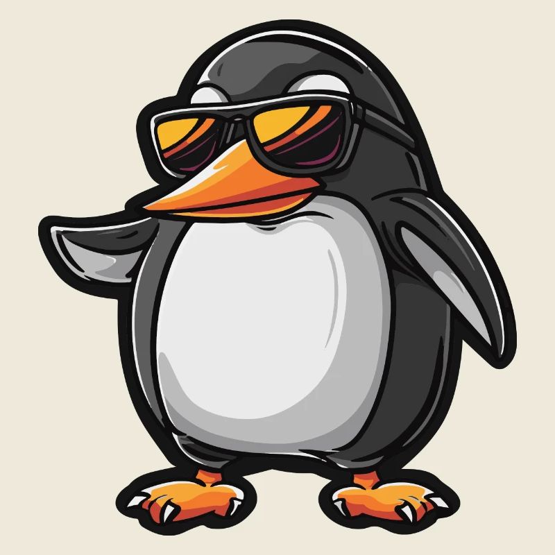 Pinguin Comic Cool
