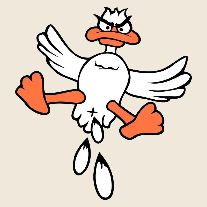 Duck Bird Flying Feces Attack From Above Attack Fun
