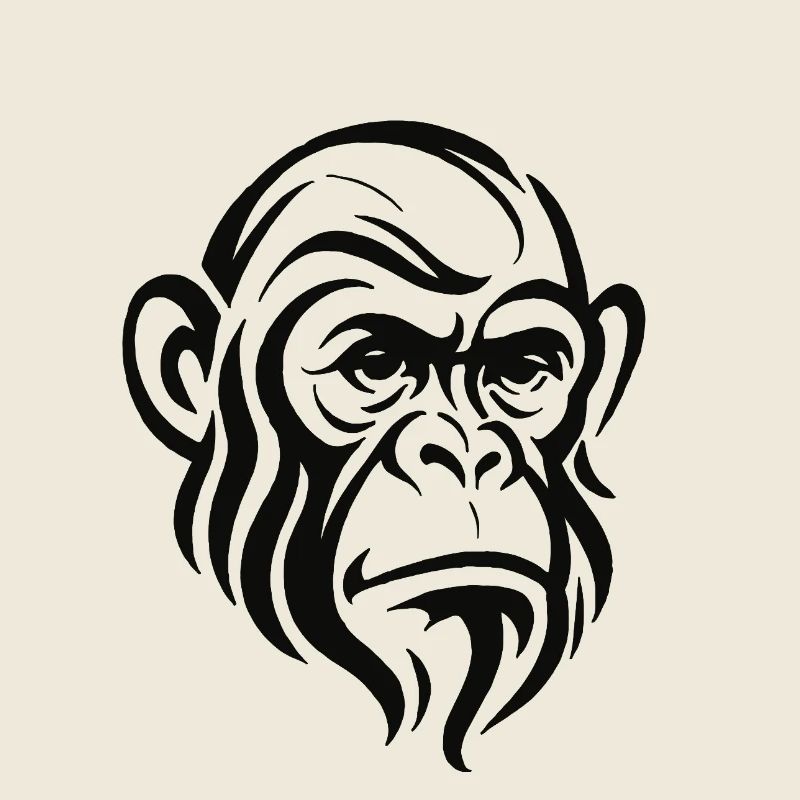 Visage de chimpanzé
