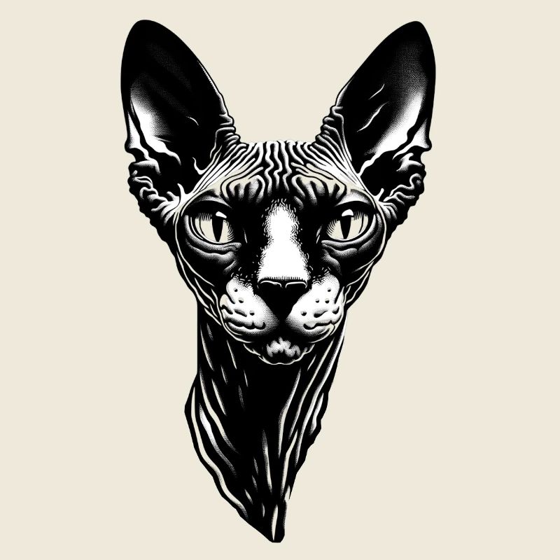 Visage de chat : Sourire maléfique