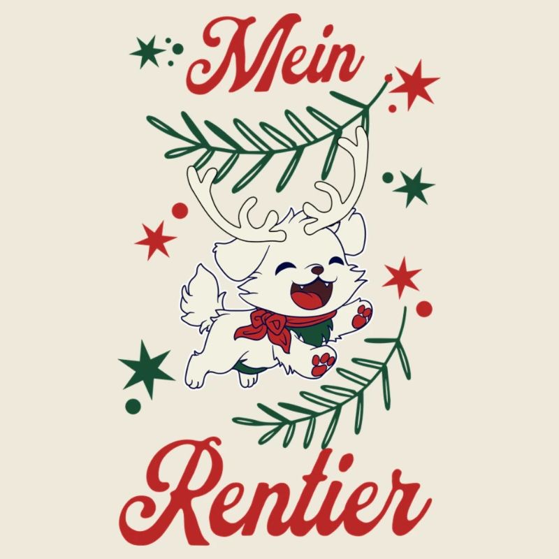 Lustiger Hunde im Weihachtskostüm