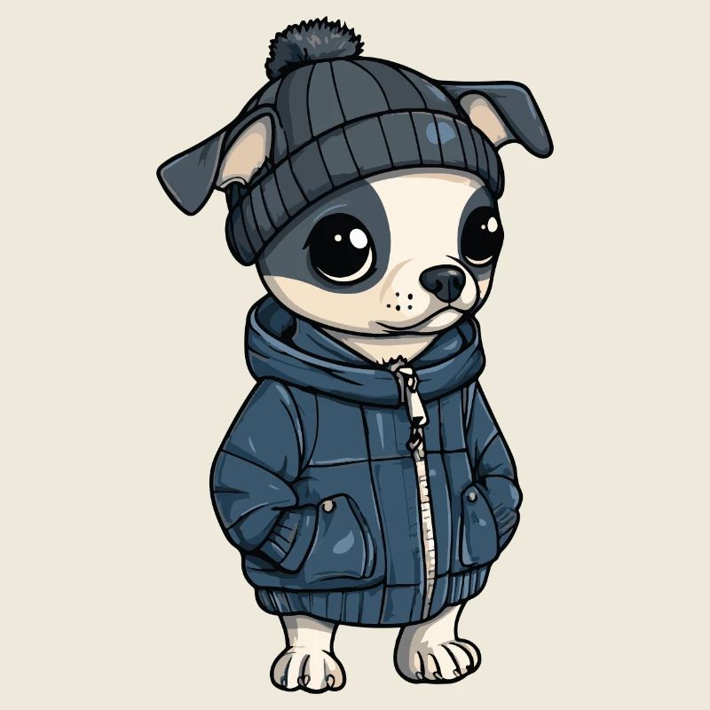 Whippet chien dessin animé