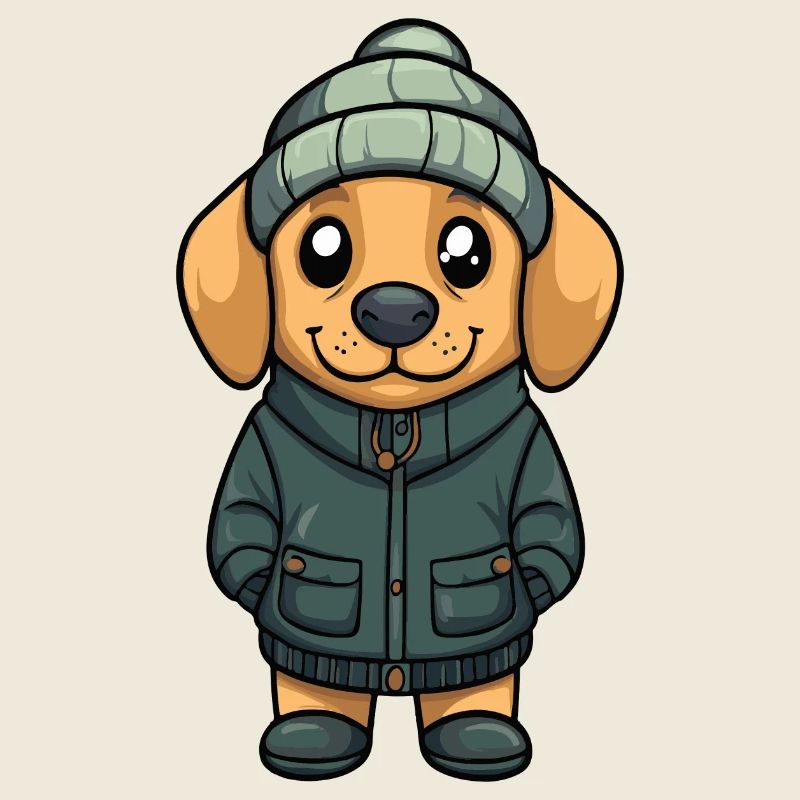 Dessin animé du chien Labrador
