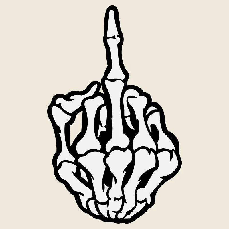 Skull Mittelfinger