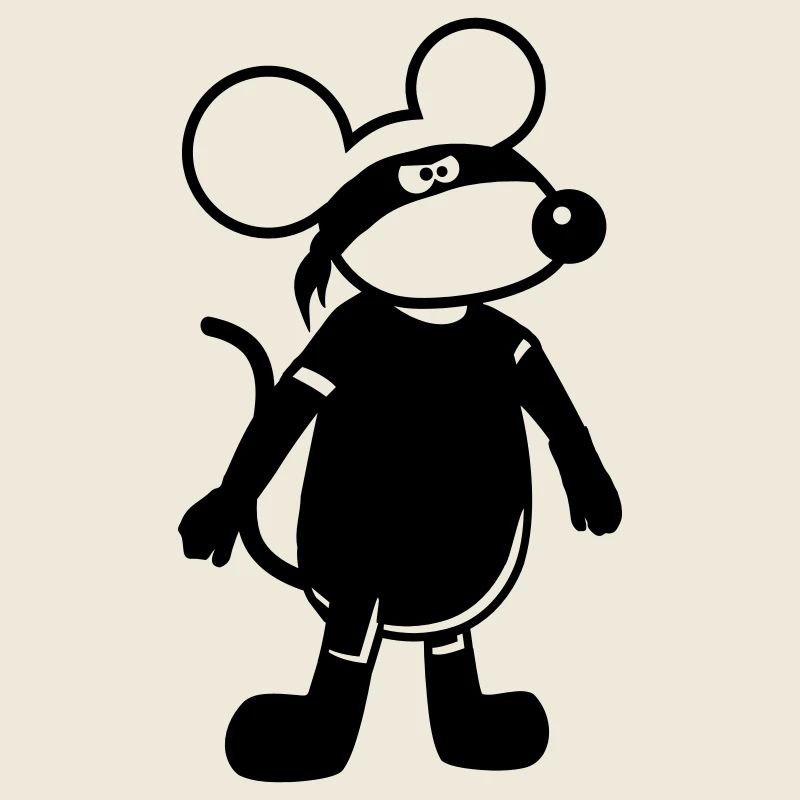 Souris Méchant Voleur Ninja Raid Voleur Cambrioleur