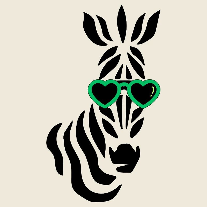 Cooles Zebra mit Sonnenbrille