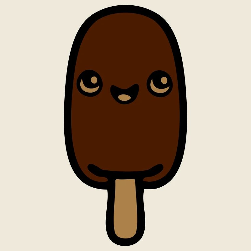 glace chocolat bâtonnet kawaii mignon enfant miam