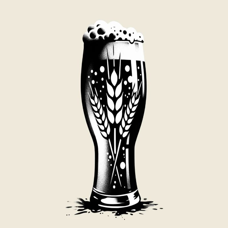 Weizenbierglas | Sprudelndes Bier