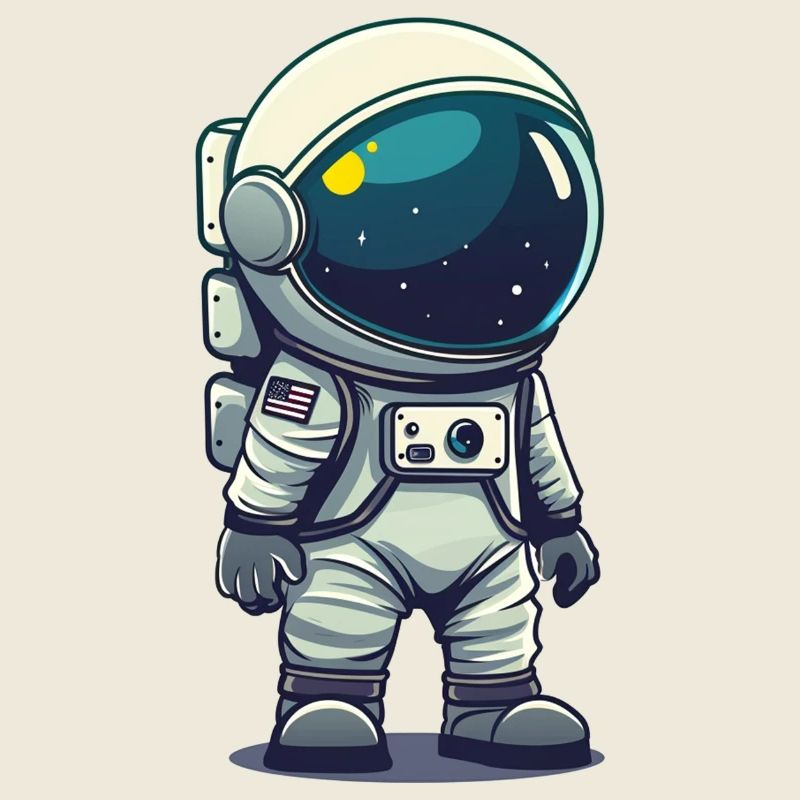 ASTRONAUT PLANET STAR MARS
