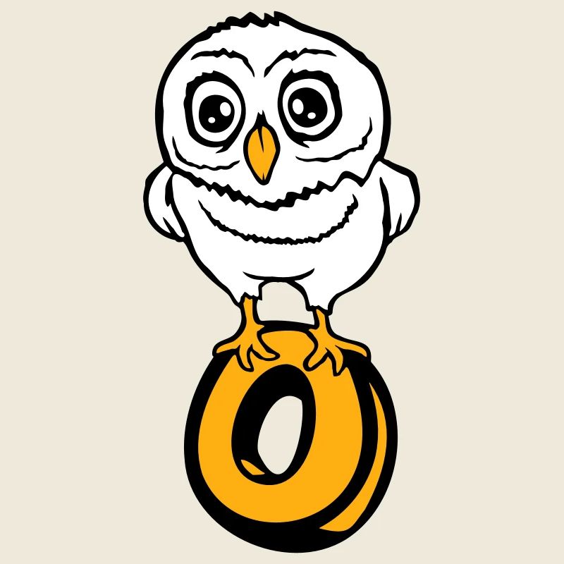 Eule Buchstabe O Owl Englisch ABC lernen Vogel Uhu