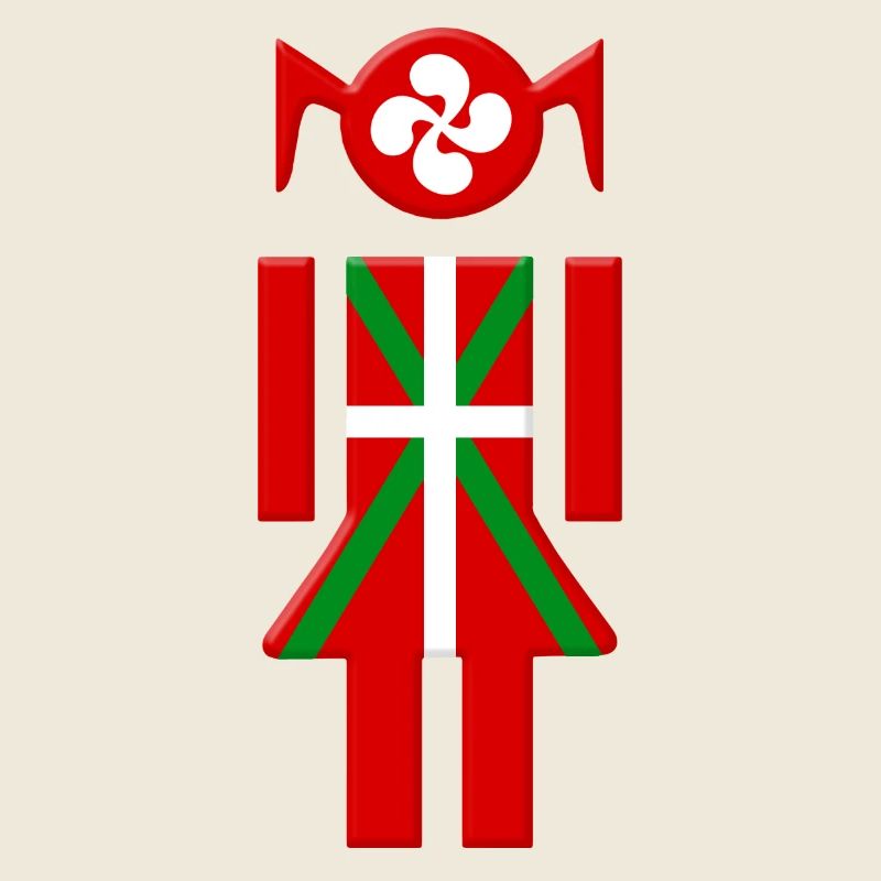Fille Basque drapeau Euskadi