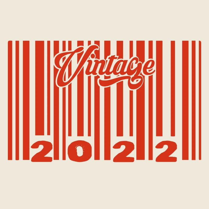 Vintage 2022 born in 2022 3 years bar code anniversair