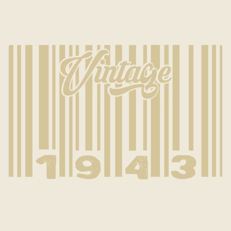 vintage 1943 Code barre 1943: Année 2025.