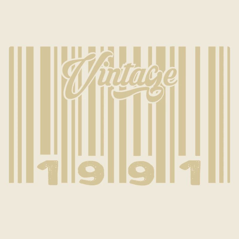 Vintage 1991 Barcode 1991: Year 2025.
