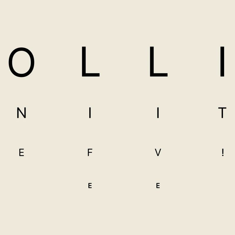 One Life – Eyetest Chart Style