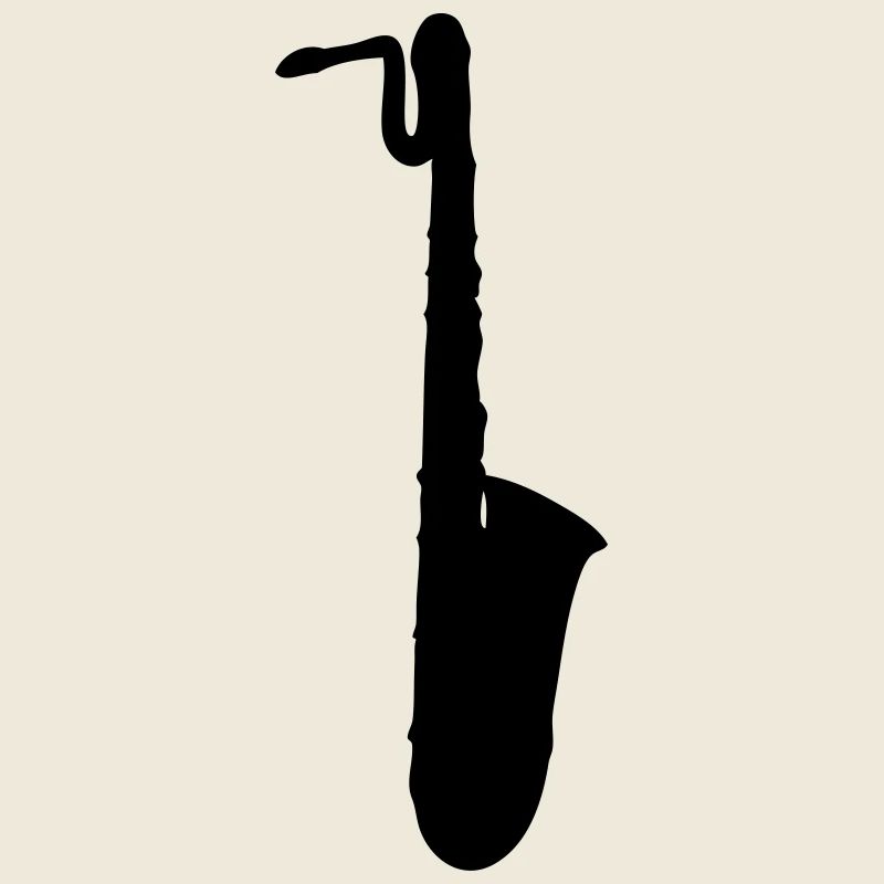 drawing, saxophone baritone sax