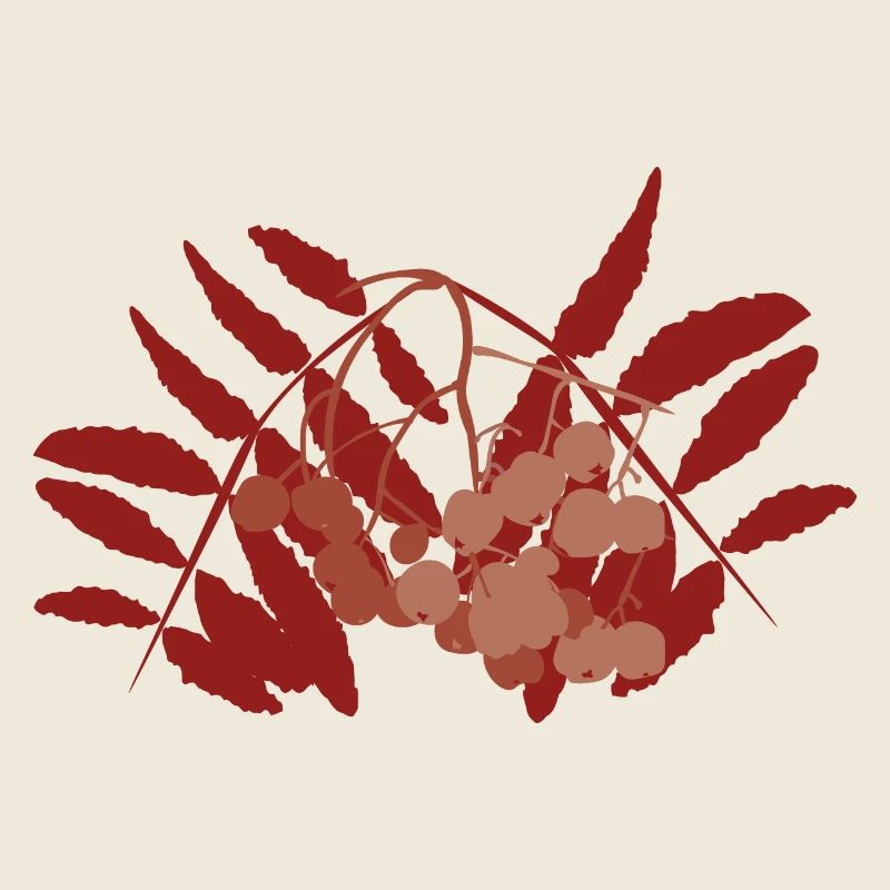 Abstract rowan berry