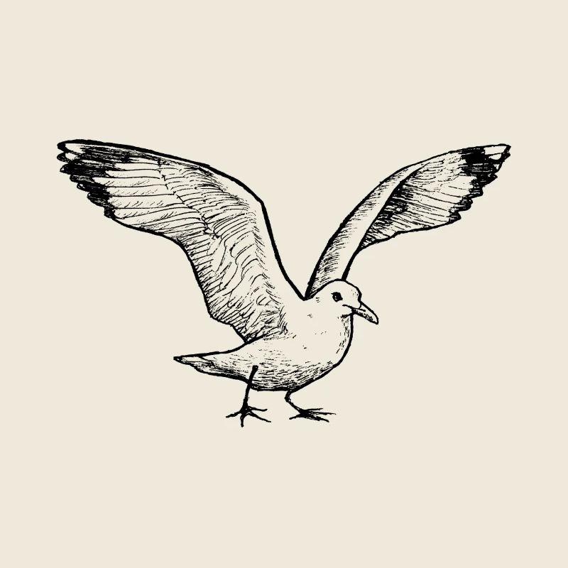 Sandwich au poisson effronté mouette