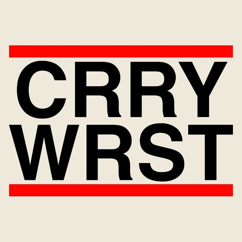 Currywurst in Rot und Schwarz