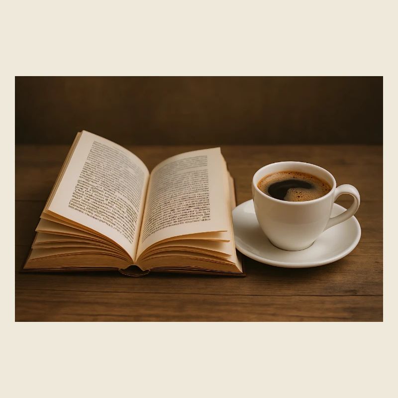 Book and coffee