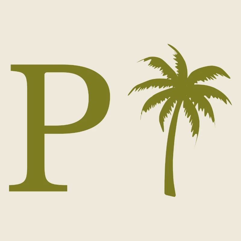 Lettre p vert Palm