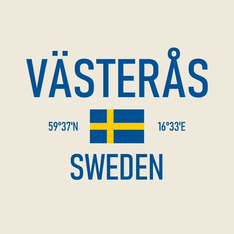 Västeras - Suède - Sverige - Coordonnées du drapeau