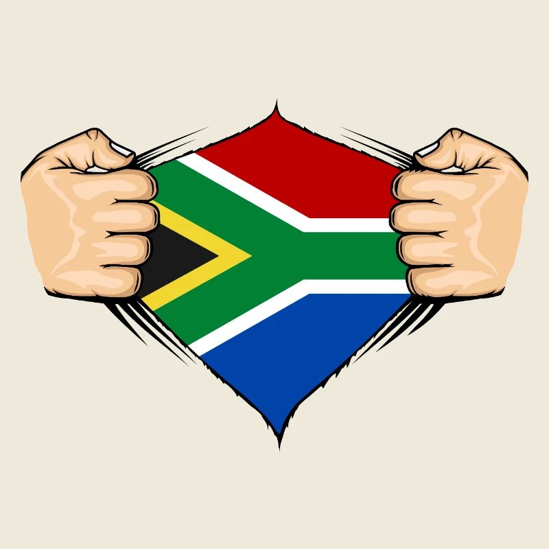 Südafrika Flagge Design