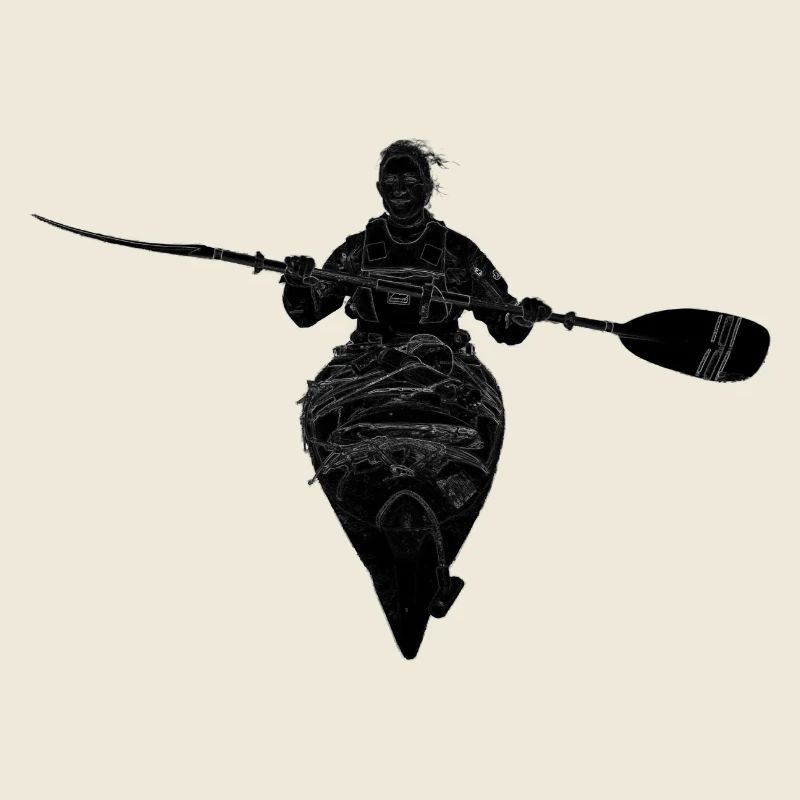 Kajak-frontal-schwarz