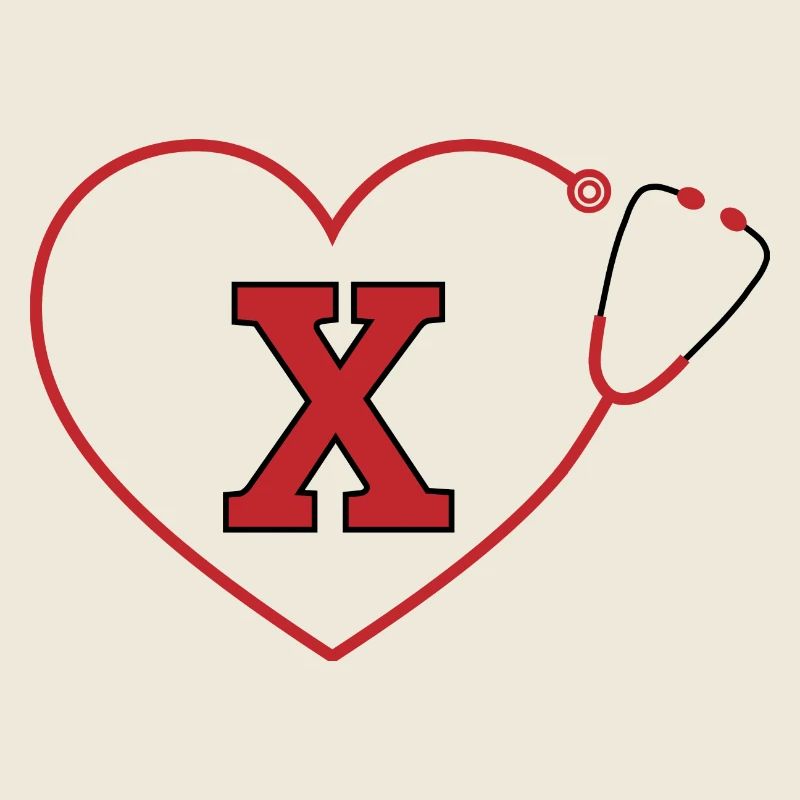 Letter x Stethoscope