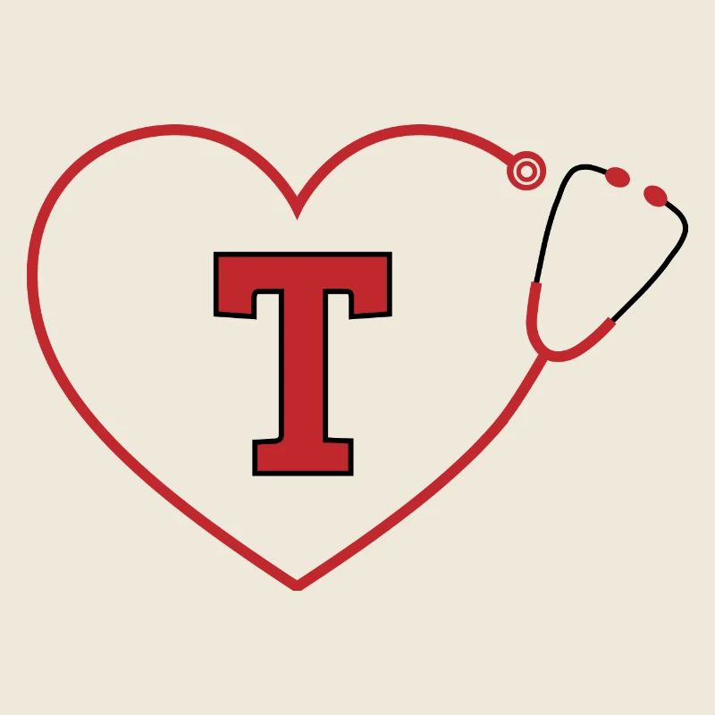 Letter t stethoscope