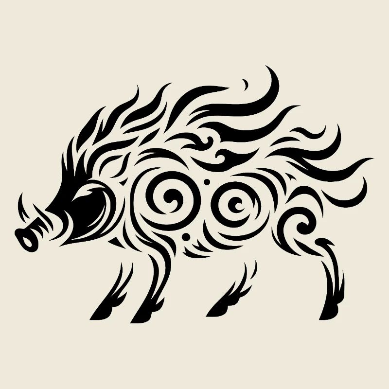 Tribal Stylish Boar