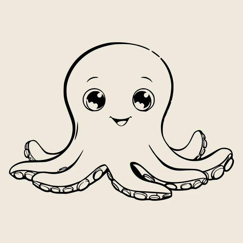 Okotpus mignon comme illustration vectorielle