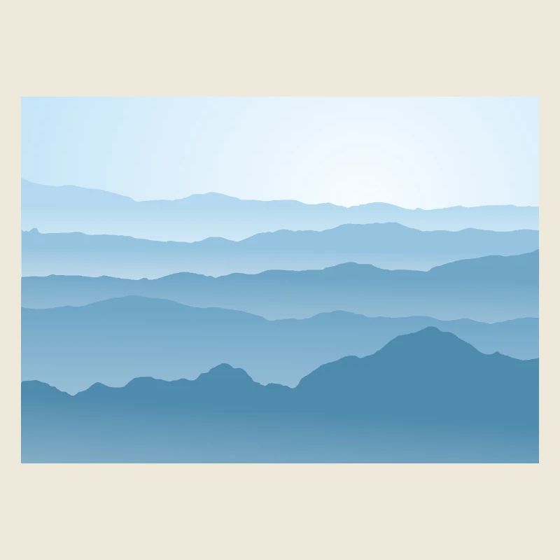Montagnes en bleu