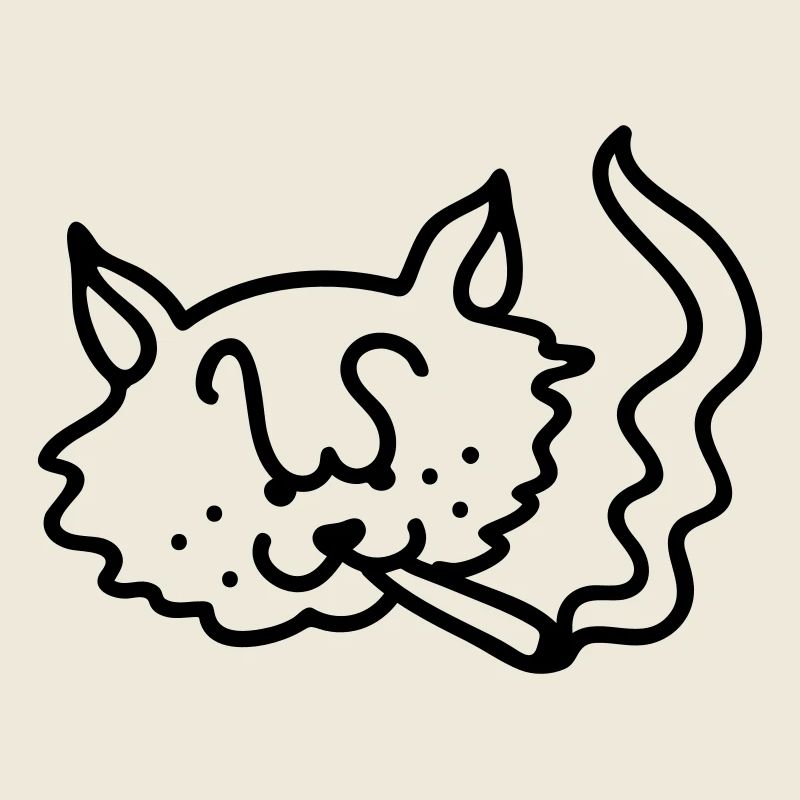 Smoking Cat - Line