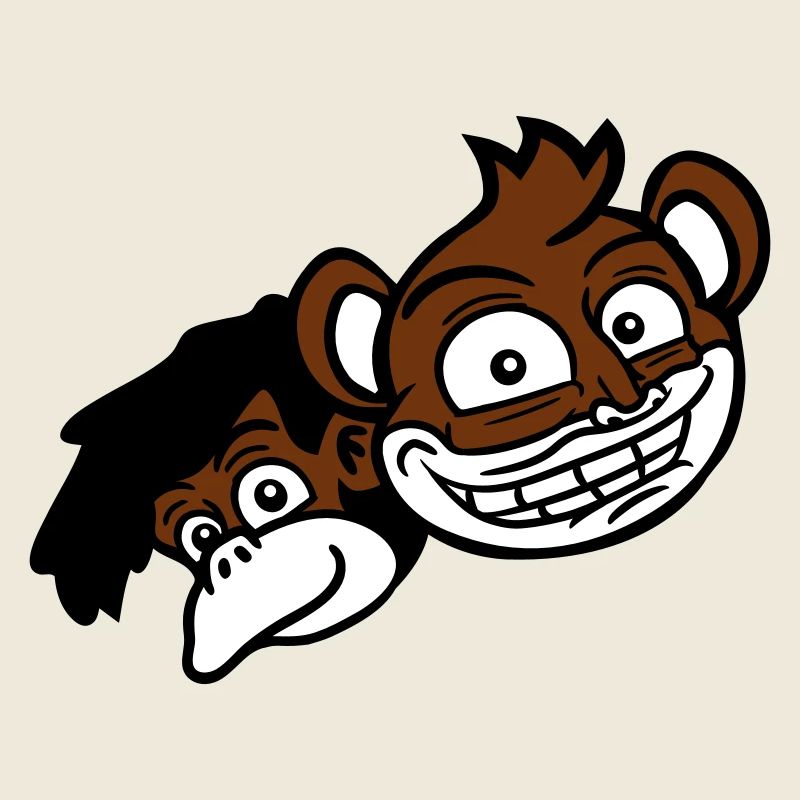 2 Funny Monkey Faces Two Friends Crew Team