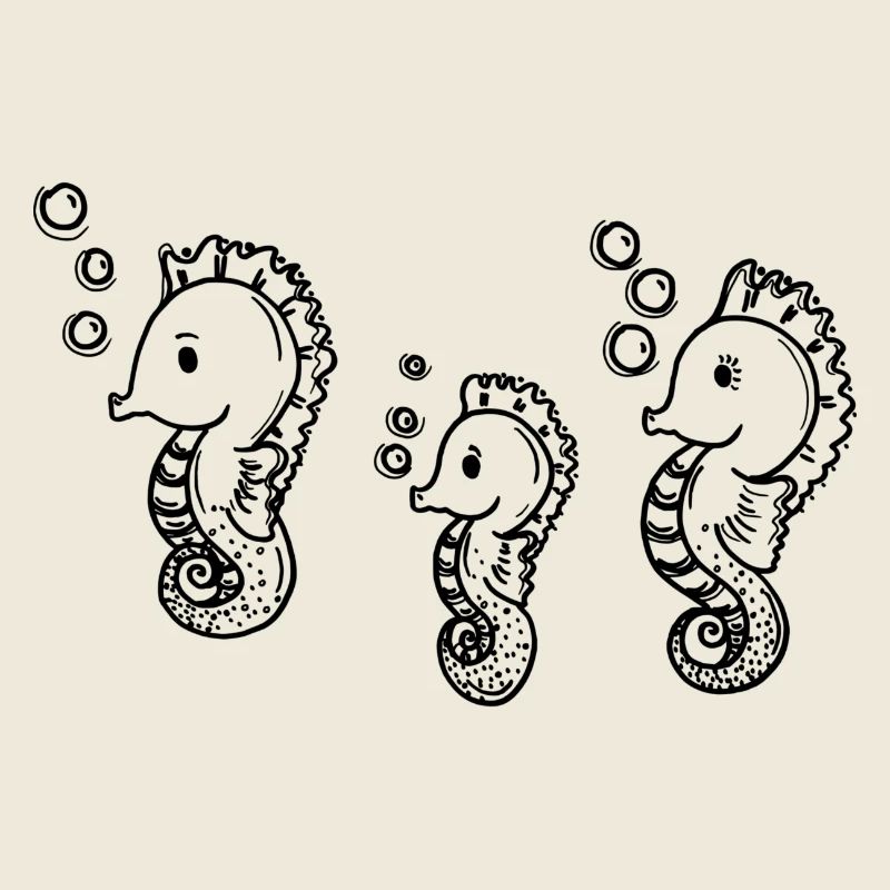 Trois petits hippocampes