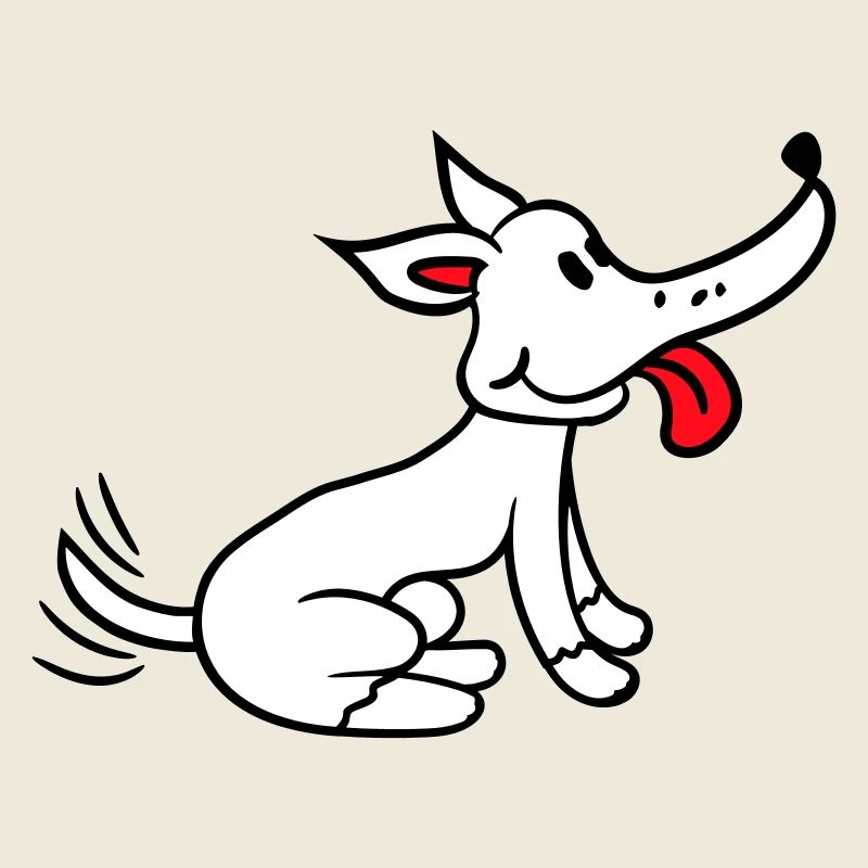 Chien remuant excité mignon heureux