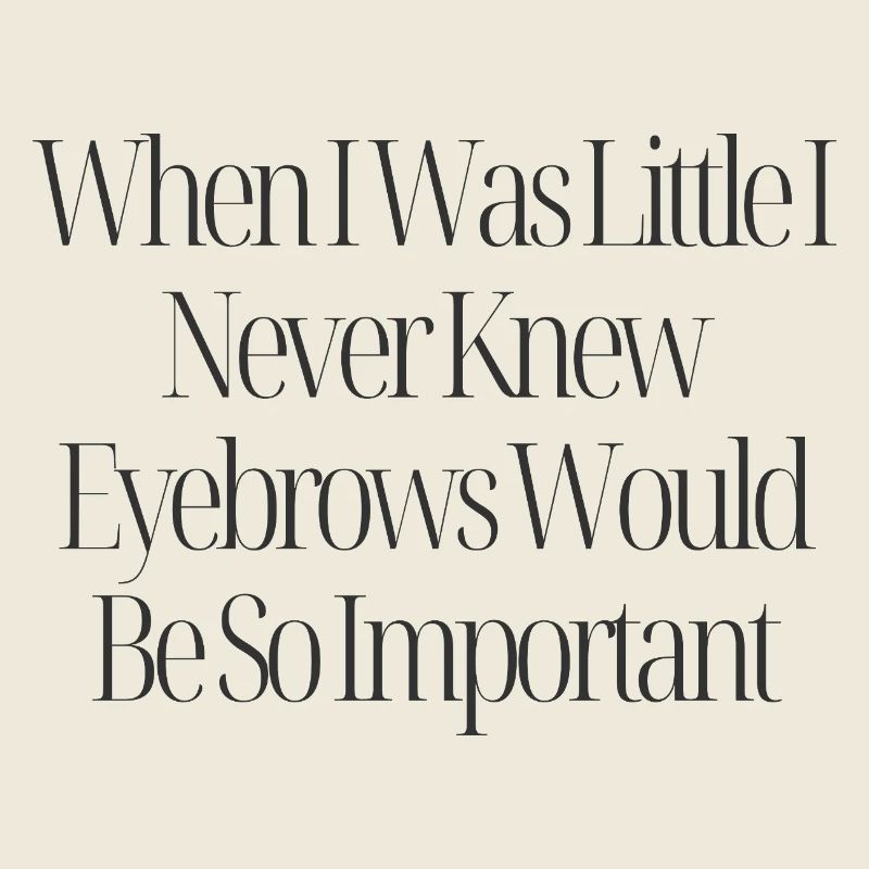 Eyebrows Are Important Funny Quote